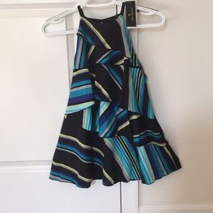 Cute halter neck blouse with front layers